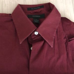 Express Medium burgundy dress shirt